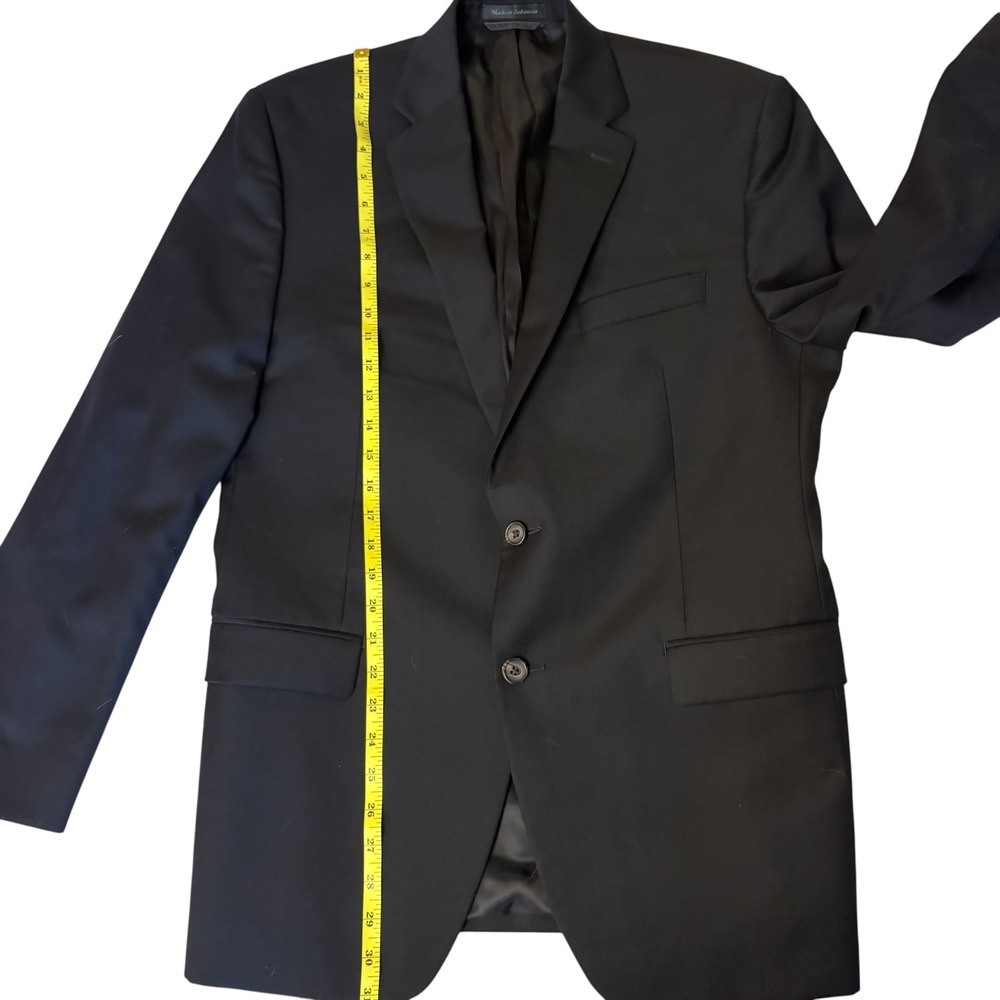 Lauren Ralph Lauren Black Wool Two Button Blazer Men's Size 40R Sport Coat - Picture 4 of 10